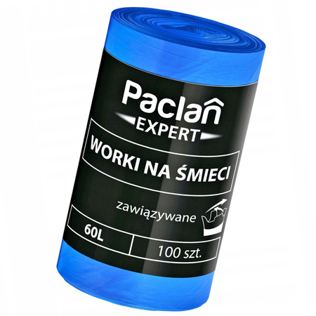 Paclan worki expert 60L 100szt. duże opakowanie mocne