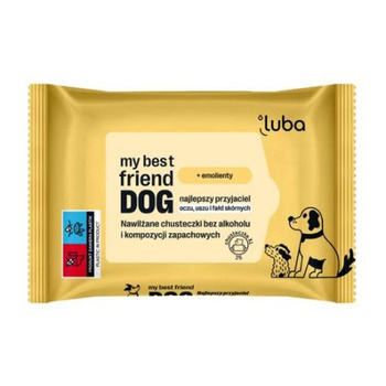 Nawilżane chusteczki do pielęgnacji wrażliwych miejsc - oczu, uszu i fałd skórnych LUBA 25 szt.