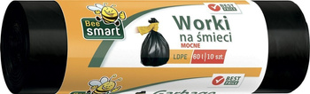 Worki na śmieci 60l mocne czarne Bee Smart 10szt