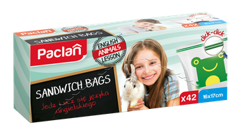 Paclan woreczki śniadaniowe ze słówkami strunowe 16x17