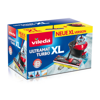 ZESTAW Vileda Ultramat XL Turbo Mop + Wiadro obrotowe