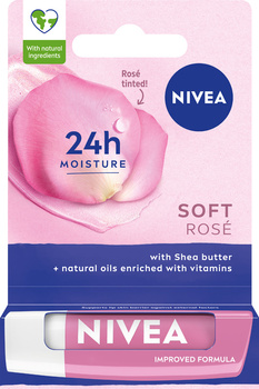 Pomadka Nivea Soft Rose 4,8g  pielęgnująca