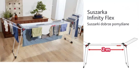 Vileda Suszarka Infinity Flex rozpiętość do 2m