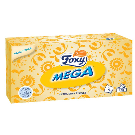 Foxy mega chusteczki family pack kartonik 200szt