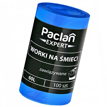 Paclan worki expert 60L 100szt. duże opakowanie mocne