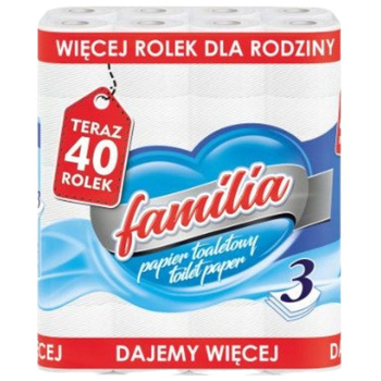 Familia papier toaletowy biały 40 rolek 3 warstwowy