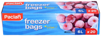 Paclan woreczki do przechowywania 6l 20 sztuk klips