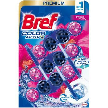 Bref color activ+ zawieszka do wc 3x50g świeże kwiaty