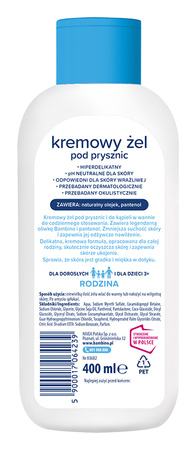 Bambino Rodzina Kremowy Żel Pod Prysznic Hiperdelikatny 400ml