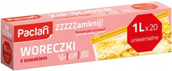 Woreczki na mrożonki z suwakiem 1l  20 szt Paclan