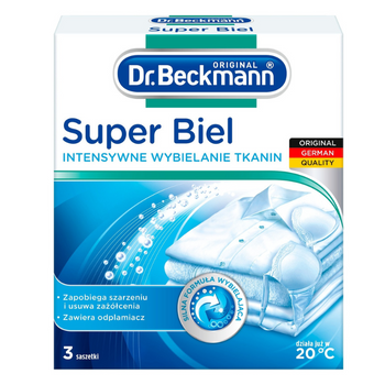 Dr.Beckmann Wybielacz do tkanin w saszetkach Super Biel