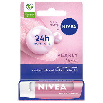 Pomadka Nivea  Pearly Shine  4,8g perłowy blask pielęgnująca