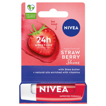 Pomadka Nivea STRAWBERRY SHINE pielęgnująca 4,8g