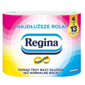 Regina Papier toaletowy Najdłuższe Rolki mocny biały 4 rolki