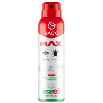VACO Spray MAX na komary, kleszcze z PANTHENOLEM DEET 30% 100ml