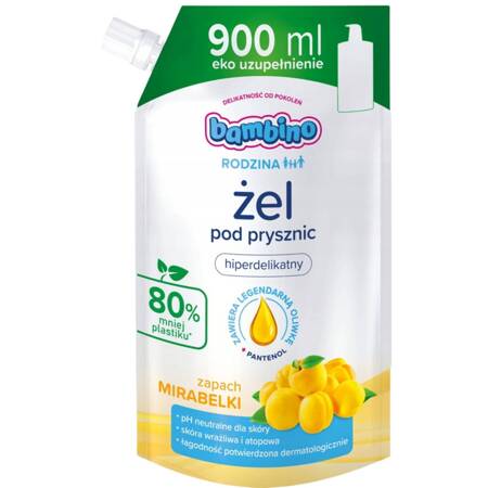 Bambino Rodzina żel pod prysznic zapas 900ml MIRABELKA