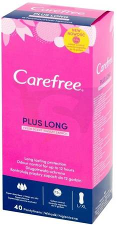 Carefree Plus Long wkładki higieniczne 40szt. Świeży Zapach