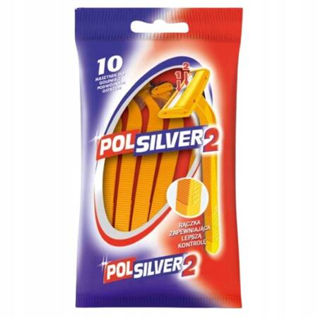 Maszynka jednorazowa do golenia POLSILVER 2 pakiet 10 szt.