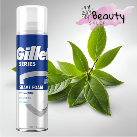 Pianka do golenia Gillette Series Revitalizing Sensitive Green Tea