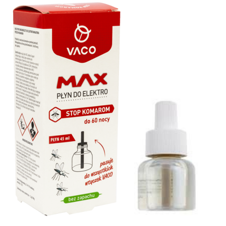 VACO Płyn do Elektro na Komary MAX 45ml SKUTECZNY 60 nocy zapas